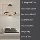 Italian Crystal Pendant Light: Full Spectrum Luxury Dining Bar Chandelier - Ljojo