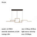 Nordic Simple Geometry Dimmable Chandeliers by Ljojo for Living Room and Kitchen