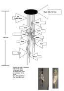 Ljojo LED Crystal Pendant Chandelier Set for Modern Room Decor