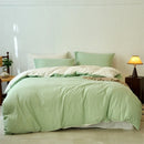 Ljojo 100% Cotton Yarn-Dyed 4-Piece Duvet Set - Ultra-Soft Bedding