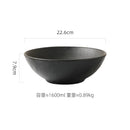 Ljojo Matte Stone Patterned Ceramic Ramen Soup Salad Fruit Noodle Bowl Large Capacity