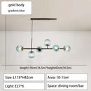 LED Glass Ball Chandelier Lamp Modern Minimalist Home Decor Pendant Light - Ljojo
