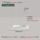 Ljojo LED Round Ring Chandelier for Dining and Living Room