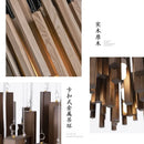 Modern Minimalist LED Hanging Chandelier Wabi-sabi Wooden Pendant Light by Ljojo
