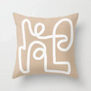 Ljojo Minimal Line Abstract Sun Pattern Plush Pillow Case