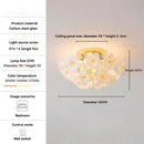 Ljojo Glass Petal Designer Pendant Light | Elegant French Style Bedroom Ceiling Fixture