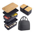 Ljojo Stackable Bento Lunch Box Set with Insulated Bag