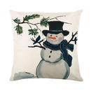 Christmas Decor Pillow Cover 18x18 in Linen Throw - Ljojo Home Decor