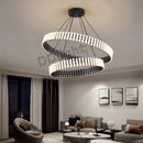 Ljojo Lstre Modern Circle Chandelier for Bright 360° Lighting in Living Room