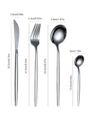 Ljojo 16-Piece Gold Cutlery Set Stainless Steel Tableware Kit