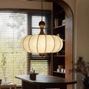 Ljojo Retro Silk Dining Room Pendant Lights in Medieval Wabi-Sabi Style