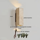 Ljojo LED Wall Lights for Home Dining Stair Bedroom Stone Wood Wabi Sabi Sconce