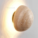 Natural Travertine Wall Light Yellow Stone LED Indoor Corridor Aisle Bedside Stair Atmosphere Lighting by Ljojo
