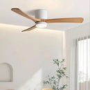 Ljojo 42/52 Inch Smart Ceiling Fan Light Remote Control Chandelier for Modern Living Room