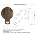Ljojo 3W Warm White LED Sconce Lights - Switched Wall Decoration for Bed Headboard