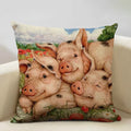 Cute Pig Pattern Pillowcase 45x45cm Ljojo Home Decor Sofa Linen Cushion Cover