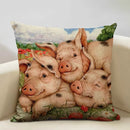 Cute Pig Pattern Pillowcase 45x45cm Ljojo Home Decor Sofa Linen Cushion Cover