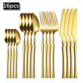 Ljojo 24-Piece Stainless Steel Cutlery Set for Restaurant Banquets