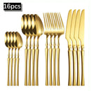 Ljojo 24-Piece Stainless Steel Cutlery Set for Restaurant Banquets