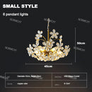 Crystal Chandelier Pendant Light American Retro Bedroom Hanging Lamp by Ljojo