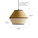 Ljojo Modern Retro Wicker Rattan Pendant Lights for Restaurant Chandelier Home Decoration