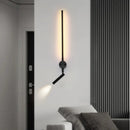 Ljojo Minimalist Line LED Wall Lamp Adjustable Angle 3000K Sconces Black White Metal.