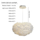 LED Feather Chandelier Pendant Light Modern Living Room Wedding Decor Luster by Ljojo