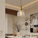 Copper Glass Pendant Light Elegant Dining Room Bedroom Foyer Hanging Lamp by Ljojo