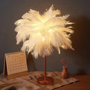 Feather Table Lamp with Remote Control USB Power Night Light for Ljojo Brand