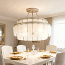 Vintage American Green Glass Chandelier LED Dimmable Double Layer for Villa Living Room - Ljojo
