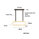 Dimmable Led Marble Design Leather Chandelier - Modern Hanging Lamps by Ljojo