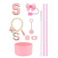Ljojo 10pcs Tumbler Accessories Set: Straw, Cover, Cap, Boot, Stopper, Keychain, Sticker