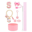 Ljojo 10pcs Tumbler Accessories Set: Straw, Cover, Cap, Boot, Stopper, Keychain, Sticker