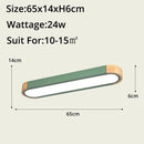 Ljojo Bauhaus Solid Wood Strip LED Ceiling Light Chandelier for Living Room Decor