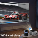 Ljojo™ 1080P HY350 Auto Focus Android 11 Wifi6 Projector 580ANSI 4K BT5.0 Voice Control