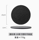 Ljojo 10" Stone Grain Ceramic Steak & Sushi Plate