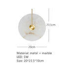 Ljojo Marble LED Wall Lamp - Gold Metal Lighting for Living, Bedroom, Aisle, TV Background