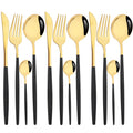 Ljojo 12-Piece Pink Gold Stainless Steel Cutlery Set