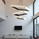 Ljojo Modern Art Piano Chandelier Round Square Lighting for Living Room & Restaurant