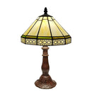 Geometric Tiffany Style Mini Table Lamp for Living Room by Ljojo - Glass Office Desk Lighting