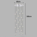 Ljojo LED Staircase Chandeliers: Modern Home Pendant Light Lamps for Living Room