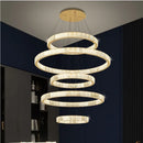 Ljojo Luxury K9 Crystal Led Pendant Lights - Gold/Chrome Steel Lustre Hanging Lamp
