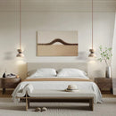 Cream Travertine Stone LED Chandelier Pendant Light for Bedroom by Ljojo