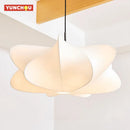 Large Silk Pendant Light Japanese Zen Chandelier for Living Room by Ljojo