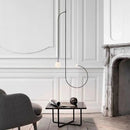 Ljojo Minimalist Geometric Iron Chandelier in Black and Gold
