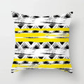 Geometric Black Yellow Cushion Covers - Ljojo Modern 18" Throw Pillow Case