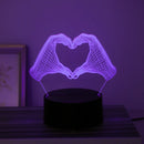 LED Heart Night Light Home Decoration - Ljojo Fancy Lighting Gift for Birthday & Christmas