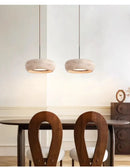 Natural Stone Pendant Lamp Minimalist Round LED Chandelier by Ljojo - Indoor Lighting Decor