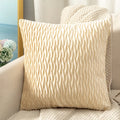 Ljojo 3D Geometric Velvet Pleated Cushion Cover for Home Decor