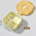 Ljojo Divided Lunch Box: Leakproof Portable Container for Salad, Fruit, and Bento